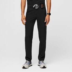 FIGS Men’s Axim Scrub Pant Large Black Drawstring Nursing Dental Uniform Neutral